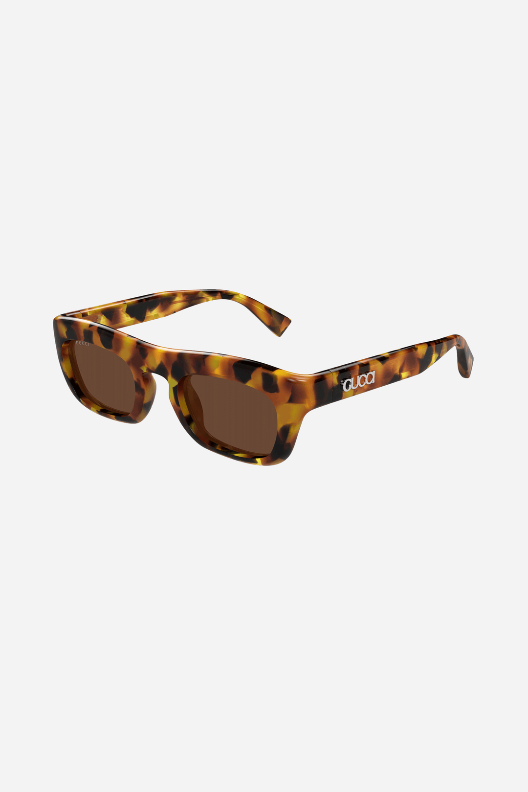 Bold squared Havana Brown Gucci sunglasses