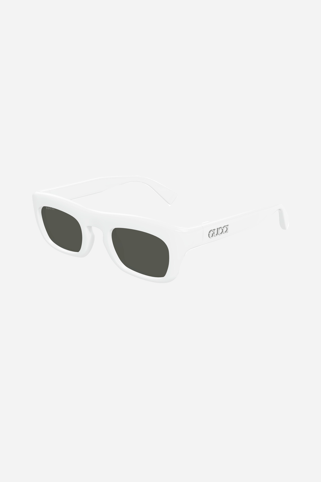 Bold square white Gucci sunglasses