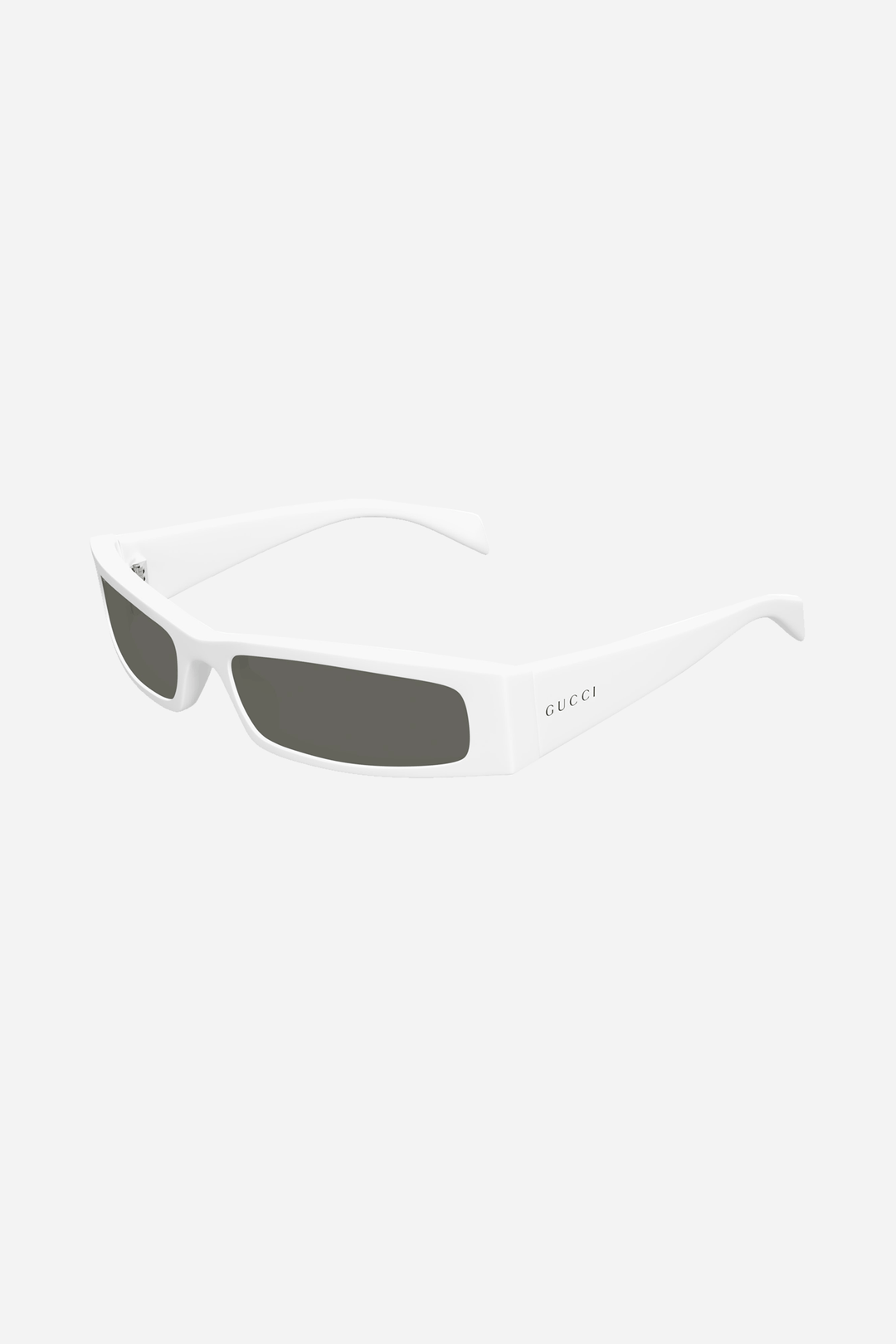 White rectangular Gucci sunglasses