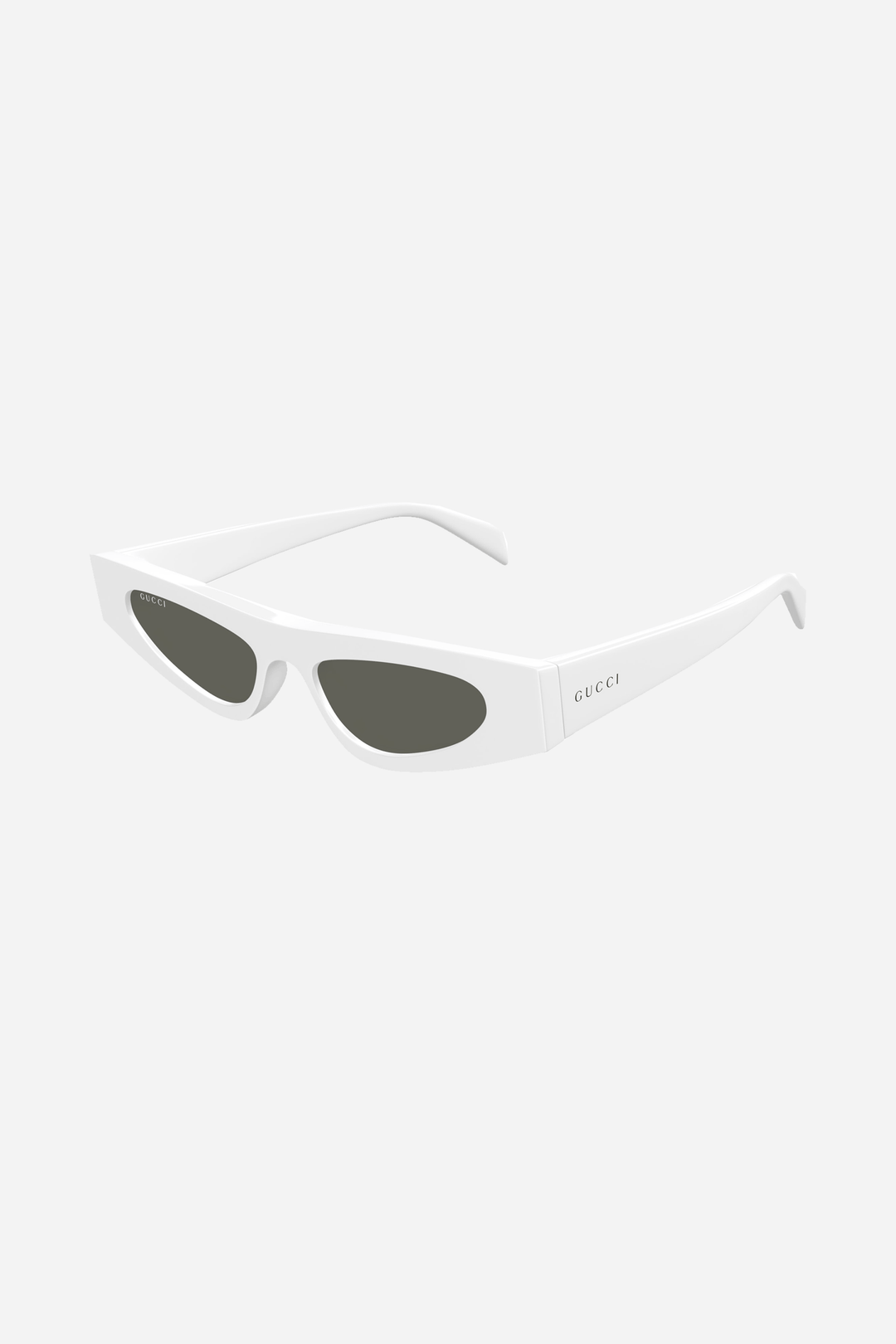 White cat-eye with black lenses gucci sunglasses